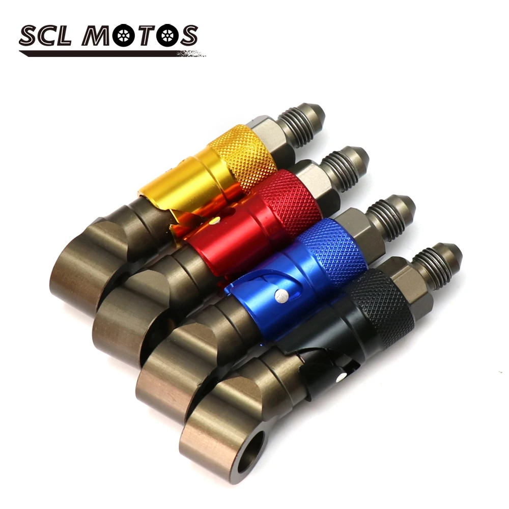 SCL MOTOS Motorcycle AN3 CNC Aluminum Brake Line Fluid Quick Release Connect Fitting Adapter Disconnect Fittings Hose Adapter