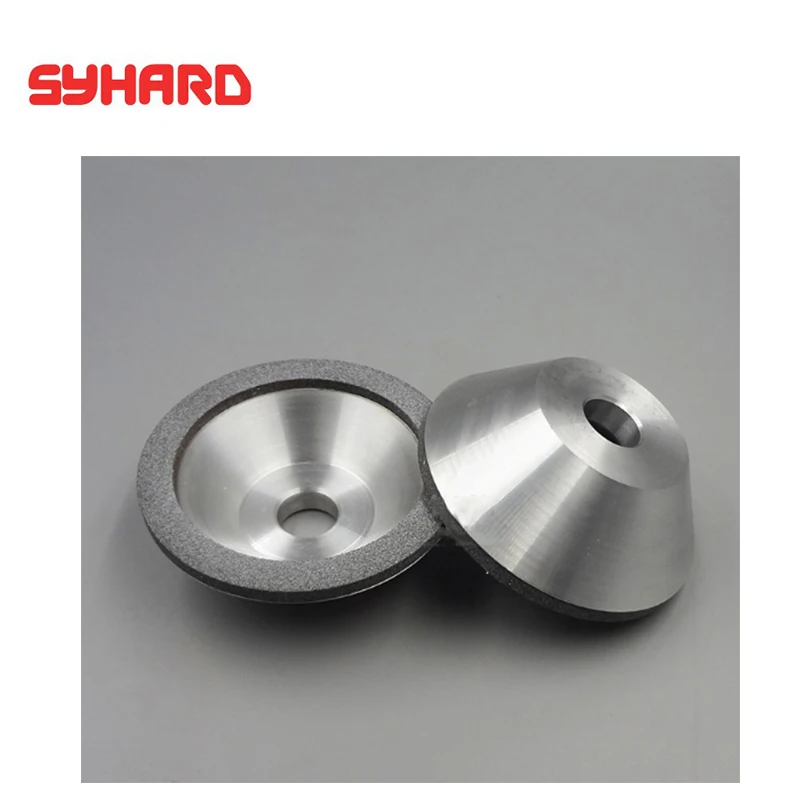 Ceramic Adhesive CBN Grinding Wheel Bowl Shape Diameter 100mm Abrasion Wheel For HSS And Stainless Steel Particle Size 60-3000