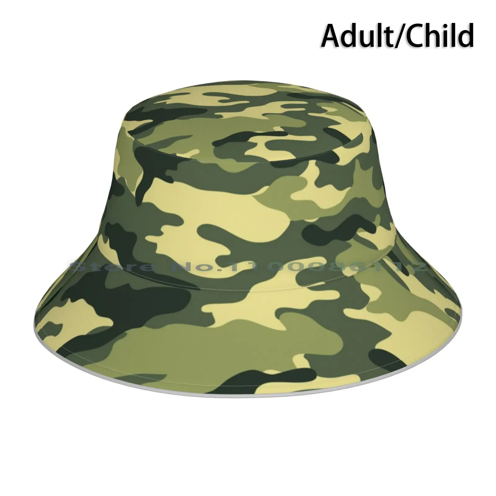 Military Mask Bucket Hat Sun Cap Military Mask Military Case Cover Foldable Outdoor Fisherman Hat