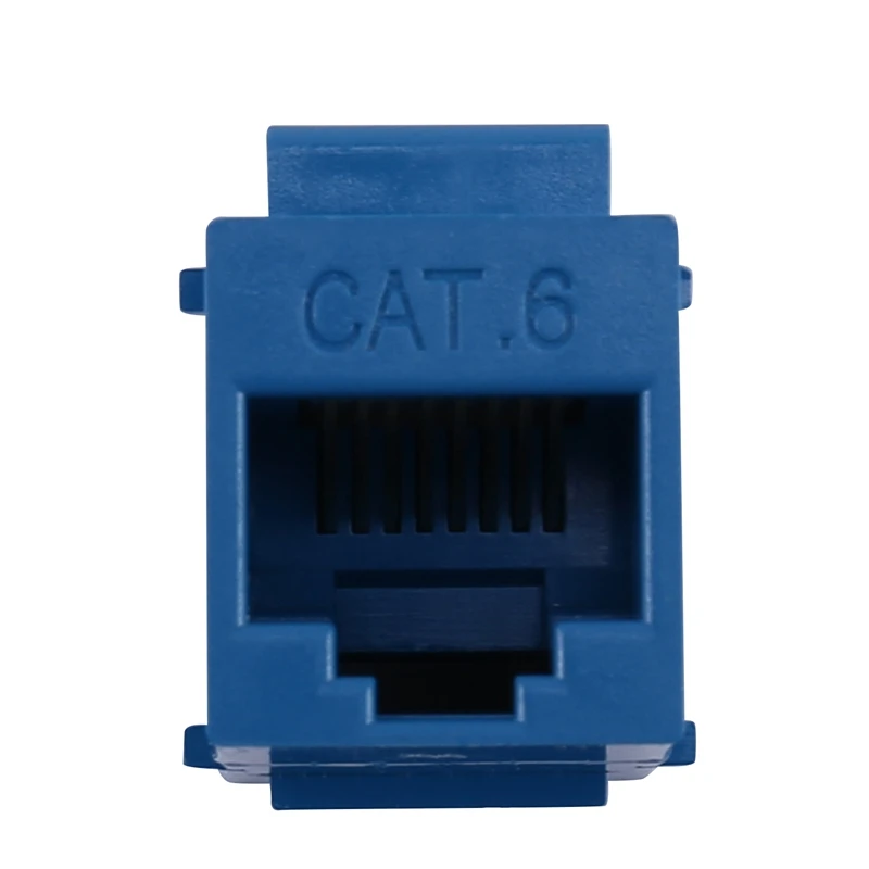 10Pcs RJ45 Connector Keystone Jack Cat6 Extension Coupler Ethernet Network LAN Cat 6 Coupler Jacks Extend Adapter