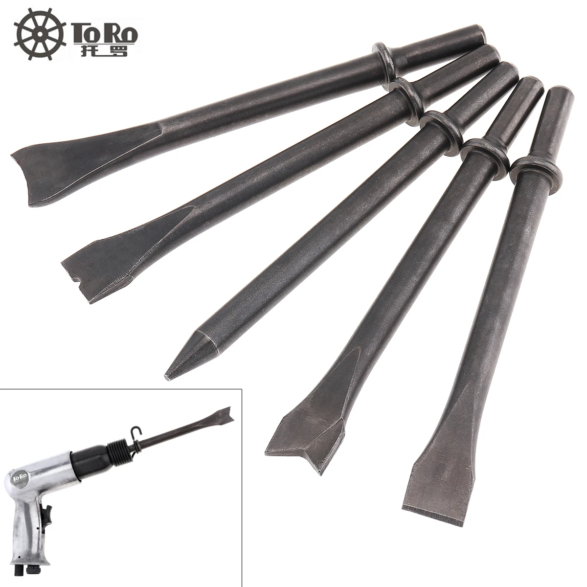 4/5/6pcs Pneumatic Hammerhead Air Chisel Shovel Hammer Impact Head Pneumatic Tools Accessories for Cutting Rusting Removal