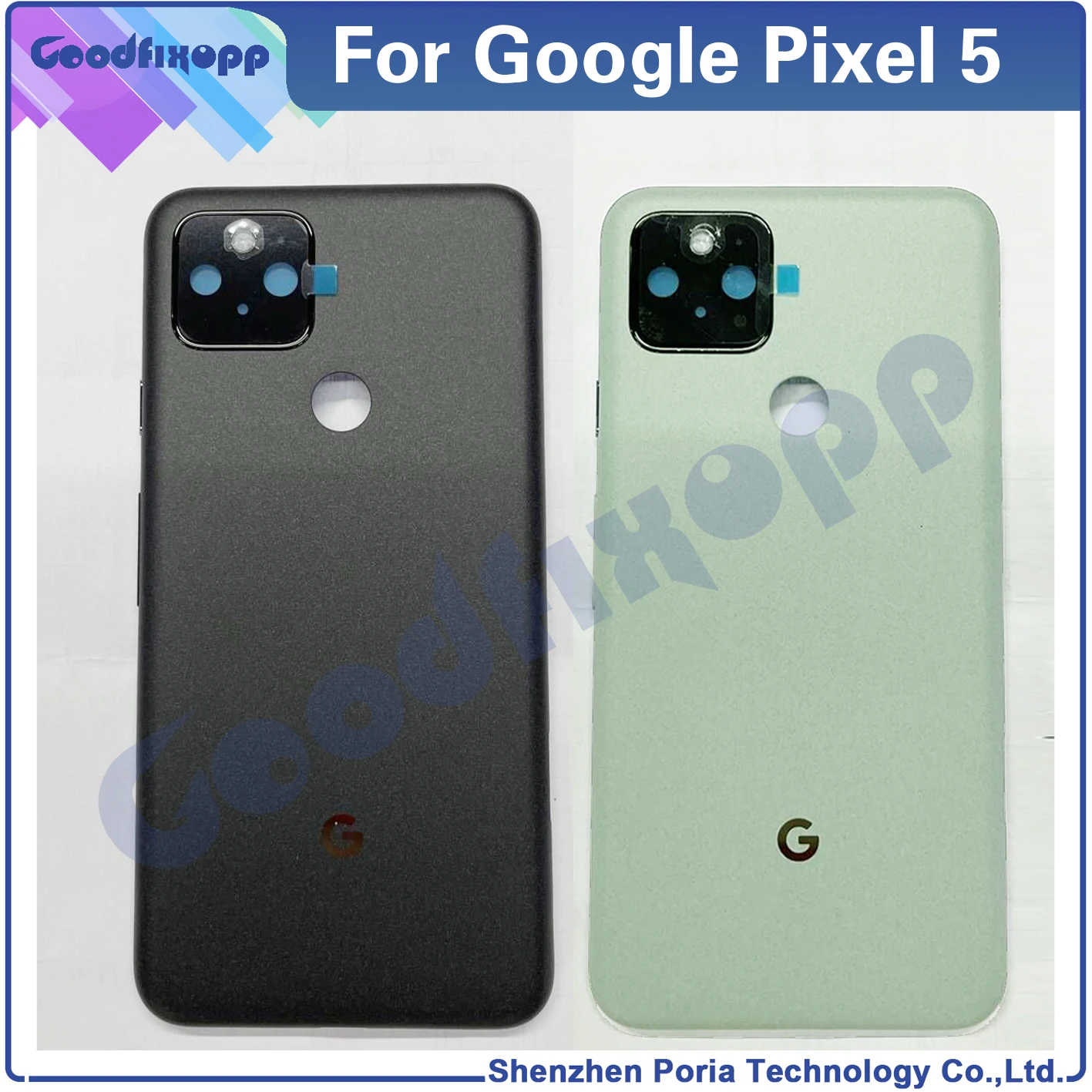 For Google Pixel 5 GD1YQ GTT9Q Battery Back Cover Rear Case Cover Rear Lid Parts Replacement