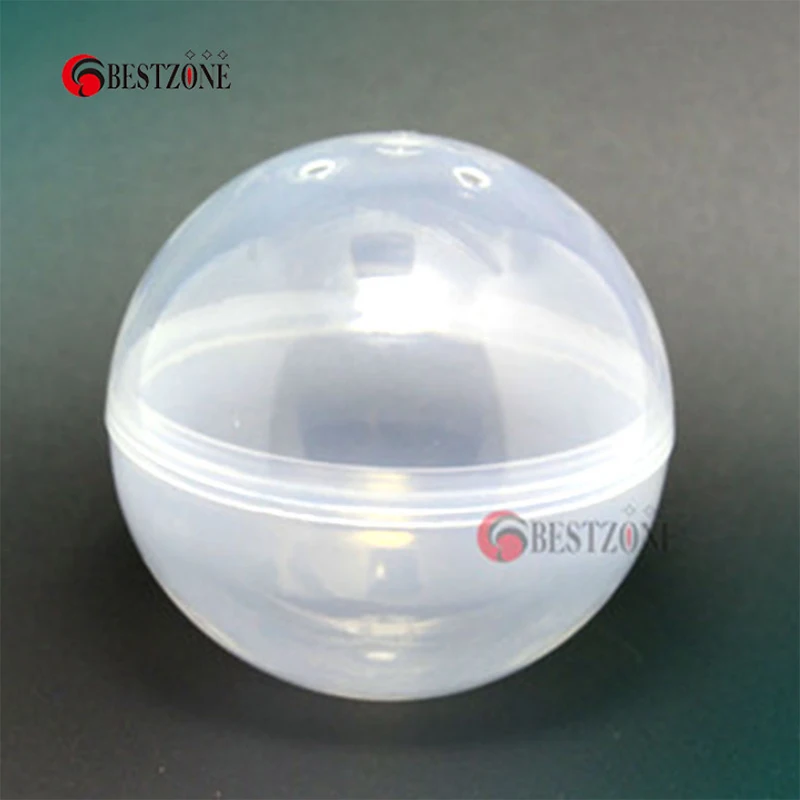 20Pcs/Lot 75MM Diameter Transparent Plastic PP Capsules Toy Balls Round Empty Shell Container For Vending Machine Nice