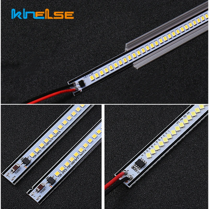 1szt 2835 AC 220V LED Bar Light Aluminiowa płytka PCB 20/30/40/50cm Beznapędowa szafka kuchenna Twarda listwa świetlna do rur w kształcie litery U V