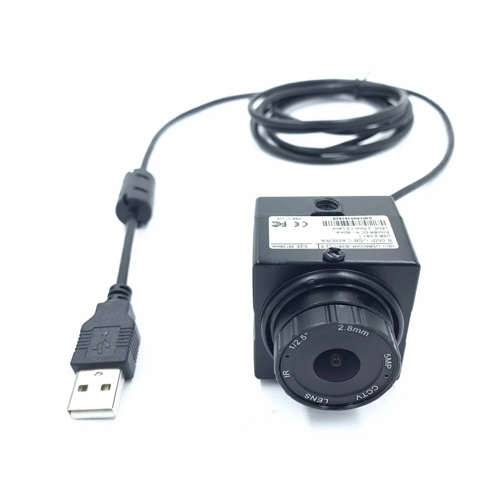 8 Мп 3264x2448 Автофокус/2,8 мм/4 мм/6 мм/8 мм/12 мм Фиксированный Объектив CS 38*38 мм машинное видение палочка и место машина мини коробка USB камера