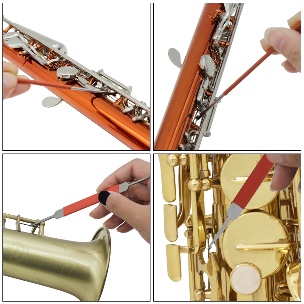 M MBAT Reparatur-Werkzeugsatz für Blasinstrumente, Wartungszubehör, Metallfederhaken für Oboe, Flöte, Saxophon, Klarinette – Detail 4