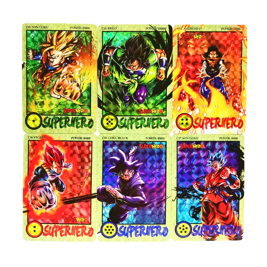 27pcs/set Super Saiyan Dragon Ball Z Ink Relief Heroes Battle Card Ultra Instinct Goku Vegeta Game Collection Cards