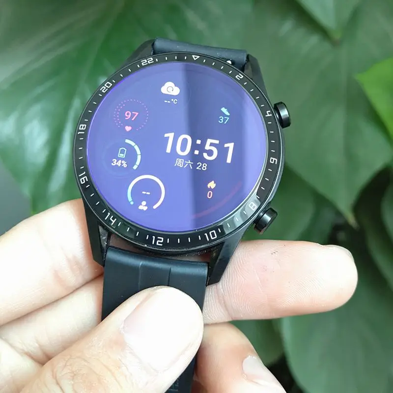 Kính Cường Lực Cho HUAWEI Watch GT 2 Tấm Bảo Vệ Màn Hình 42/46 Mm Vật Liệu Polyme Full Màng Bảo Vệ Đồng Hồ HUAWEI GT2 46mm/42Mm