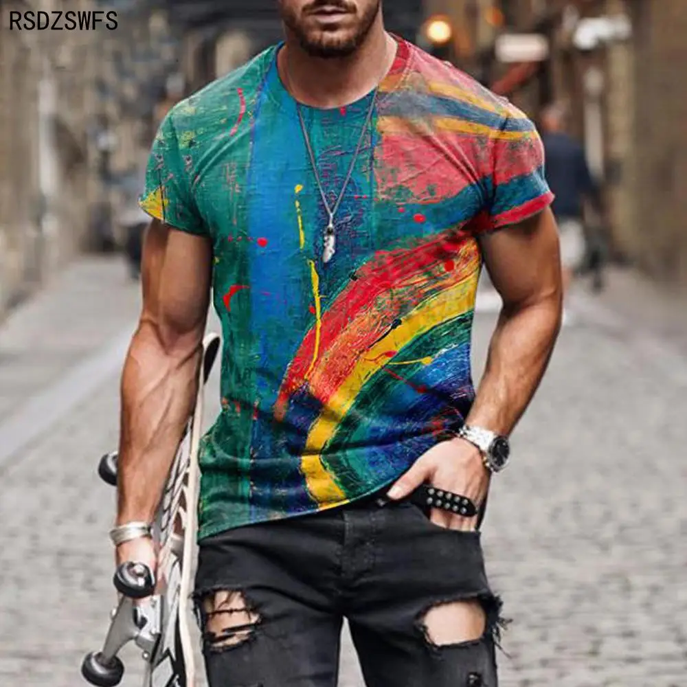 Newest Printed T-Shirt, Stylish 3d Printed Top 2021 Summer Casual, Breathable Fabric, Retro Style, Cost-Effective Summer T-Shirt