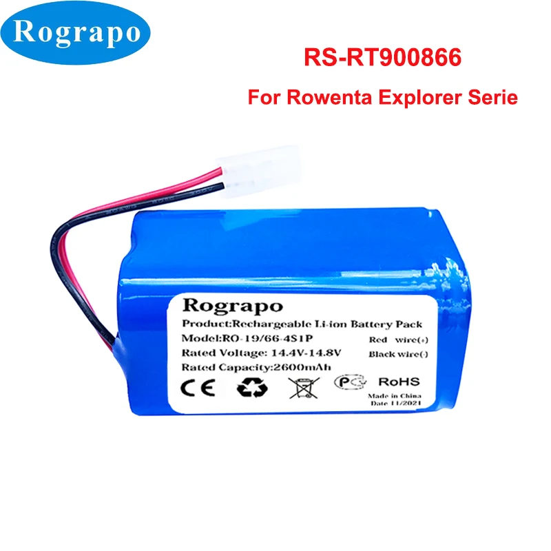 New 14.8V 2600mAh Li-ion Battery For Rowenta Explorer 20 Explorer 40 Explorer 60 RR692,RR693,RR694,RR697,RR682,RR687,R727,RR724