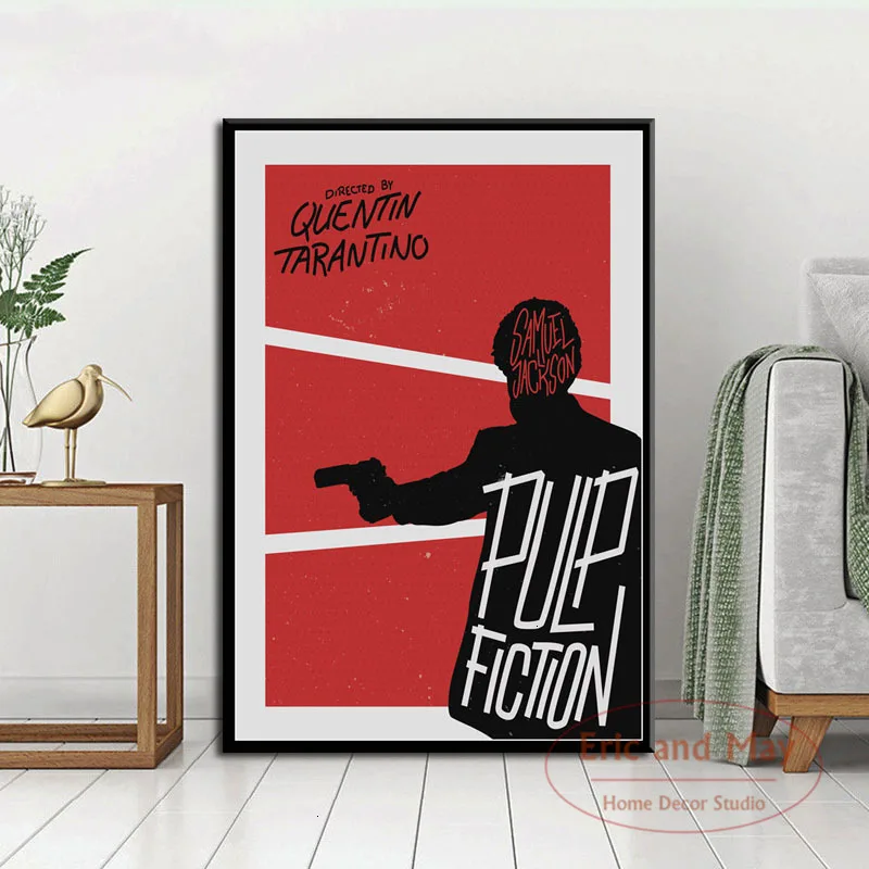 Classic Movie Quentin Tarantino Pulp Fiction Vintage Wall Art Canvas Painting Posters Room Decor Pictures Living Kids Room Decor