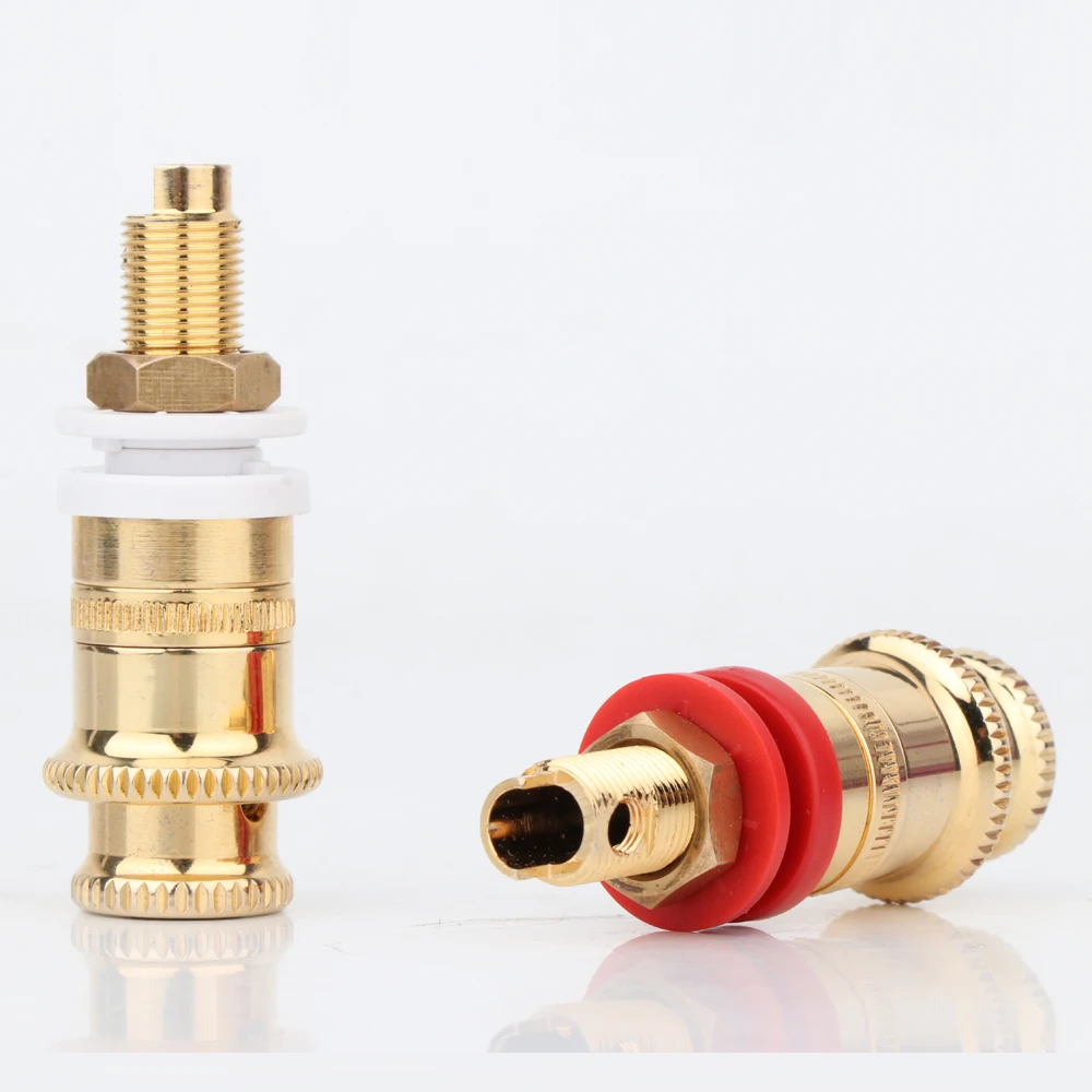 Hallo-end Gold Überzogene Kupfer Lautsprecher Binding Posts Terminal Stecker Terminal Anschlüsse – Detail 2