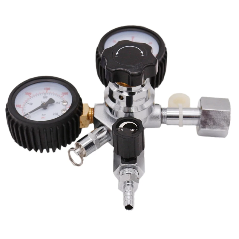 Heavy Duty Dual Gauge CO2 Regulator Homebrew Kegging Draft Beer Kegerators Regulator Safety Pressure Relief Valve