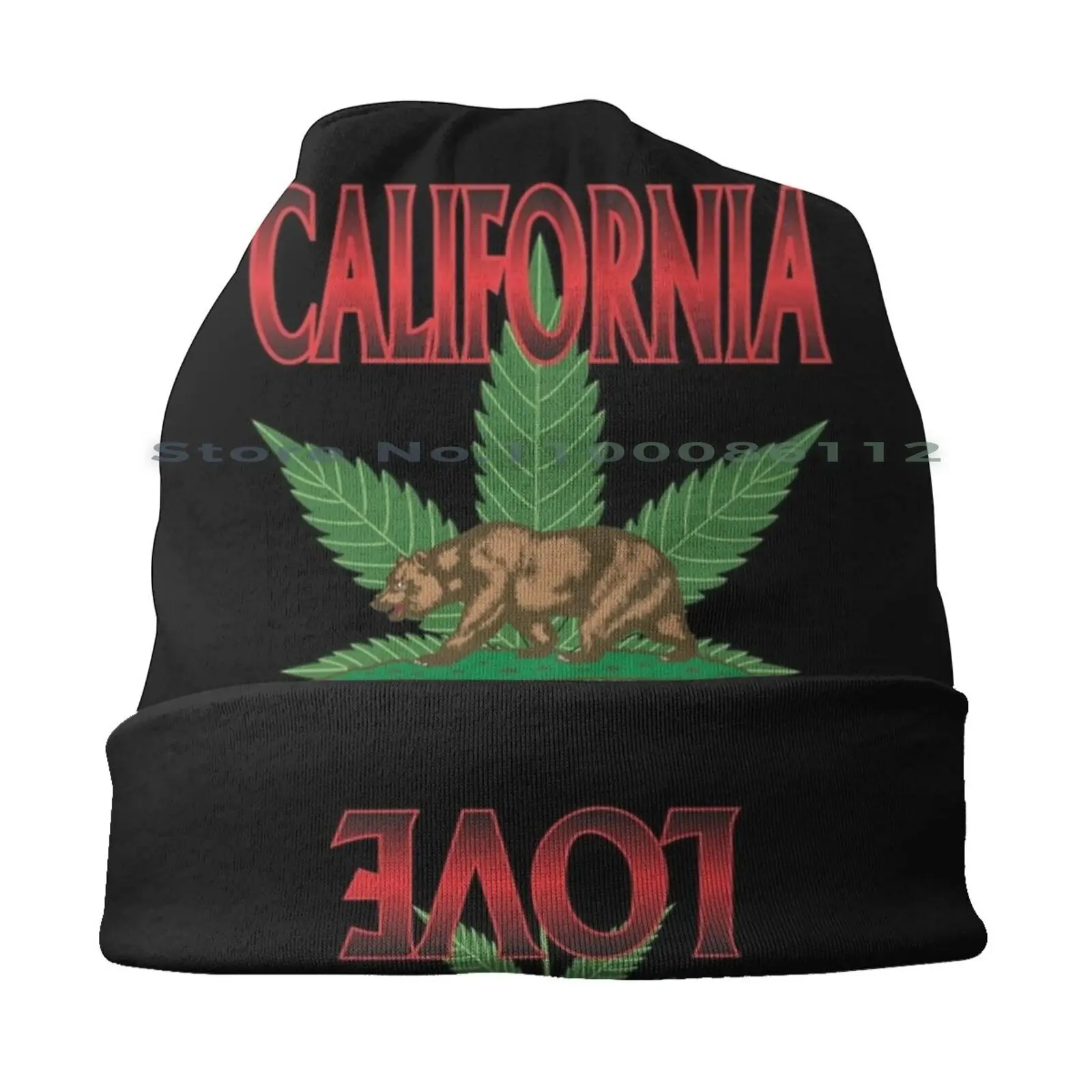 California Love Beanies Knit Hat Canabis Hip No Doubt Rap Snoop Dank Dr Dre Bud Dogg Joint Hop California Love Blunt Weed Leaf