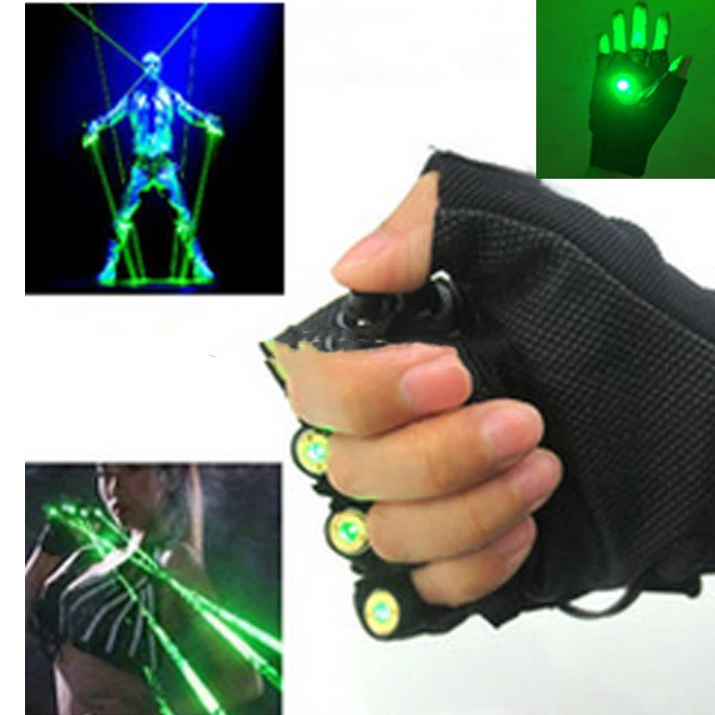 

Christmas Red/Green Laser Gloves Dancing Stage Show Light With 4 pcs lasers and LED palm light for DJ Club/Party Decoration/Bars