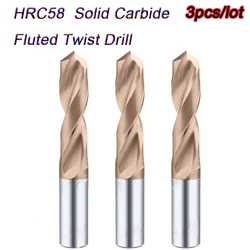 3 sztuk wiertła ze stopu węglika stal wolframowa Super Hard Twist zestaw części prosto uchwyt stałe monolityczne do metalu tokarka CNC obróbka D 1.0 1..1 1.2 1.5 1.6 1.8 2.0 2.2 2.5 3.0 3.2 3.5 4.0 4.2 4.5 5.0 5.2 5.5