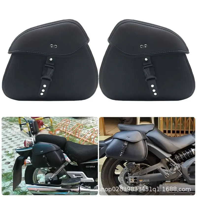 

Motorcycle Bag Leather Saddle Bags 2pcs For Harley Sportster XL 883 XL 1200 Side Tool Bag Luggage alforjas para moto saddlebags