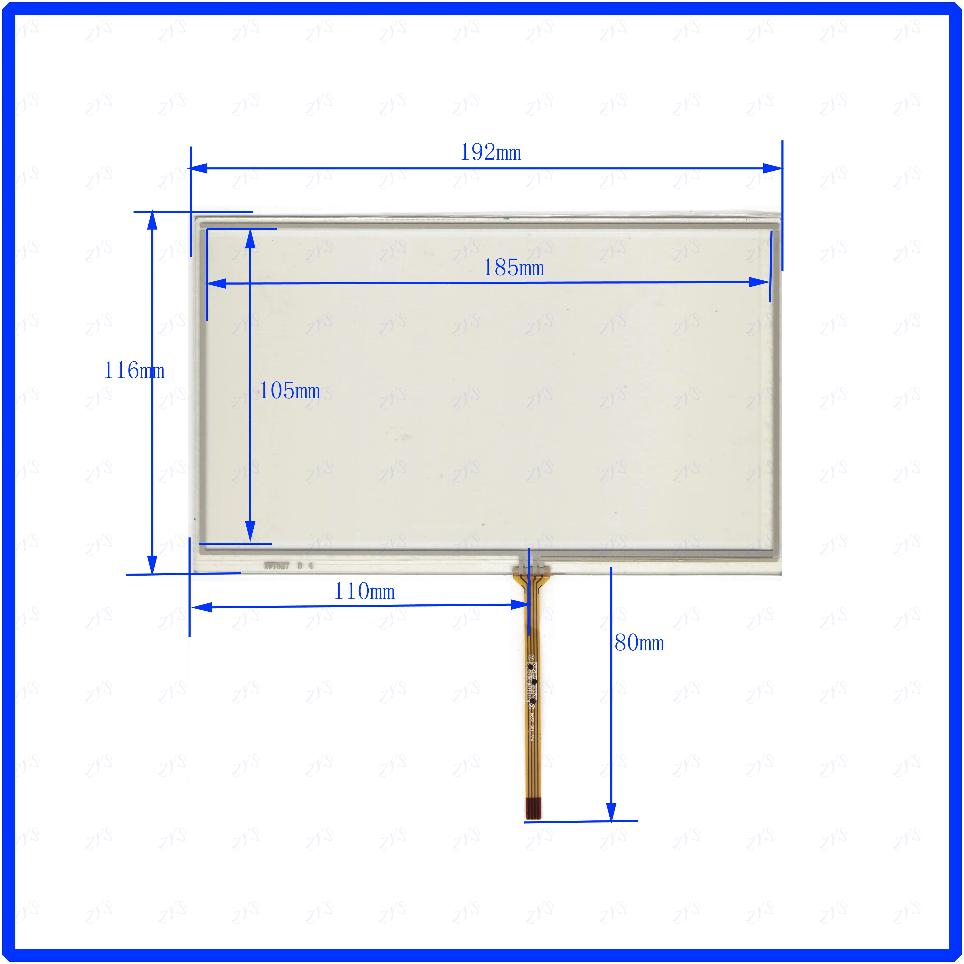 ZhiYuSun   10PCS/LOT XWT527 193*117mm 8inch  4lines resistance screen  this is compatible blass suitable 193*117 XWT527