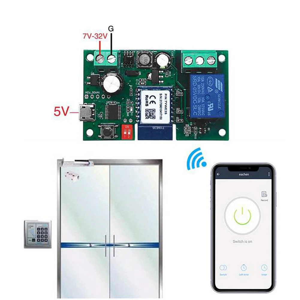 Modulo relè intelligente Wifi a un canale enewborn interruttore Wireless modalità Inching momentanea supporto intelligente APP Tuya Smart life