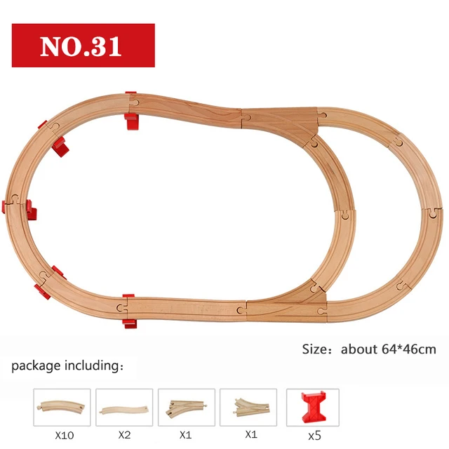 DIY รถไฟไม้ชุดฉากรถไฟ Rail ชุด Fit ไม้ของเล่นรถไฟ Diecast Compatibel ไม้ของเล่นสำหรับเด็กของขวัญ