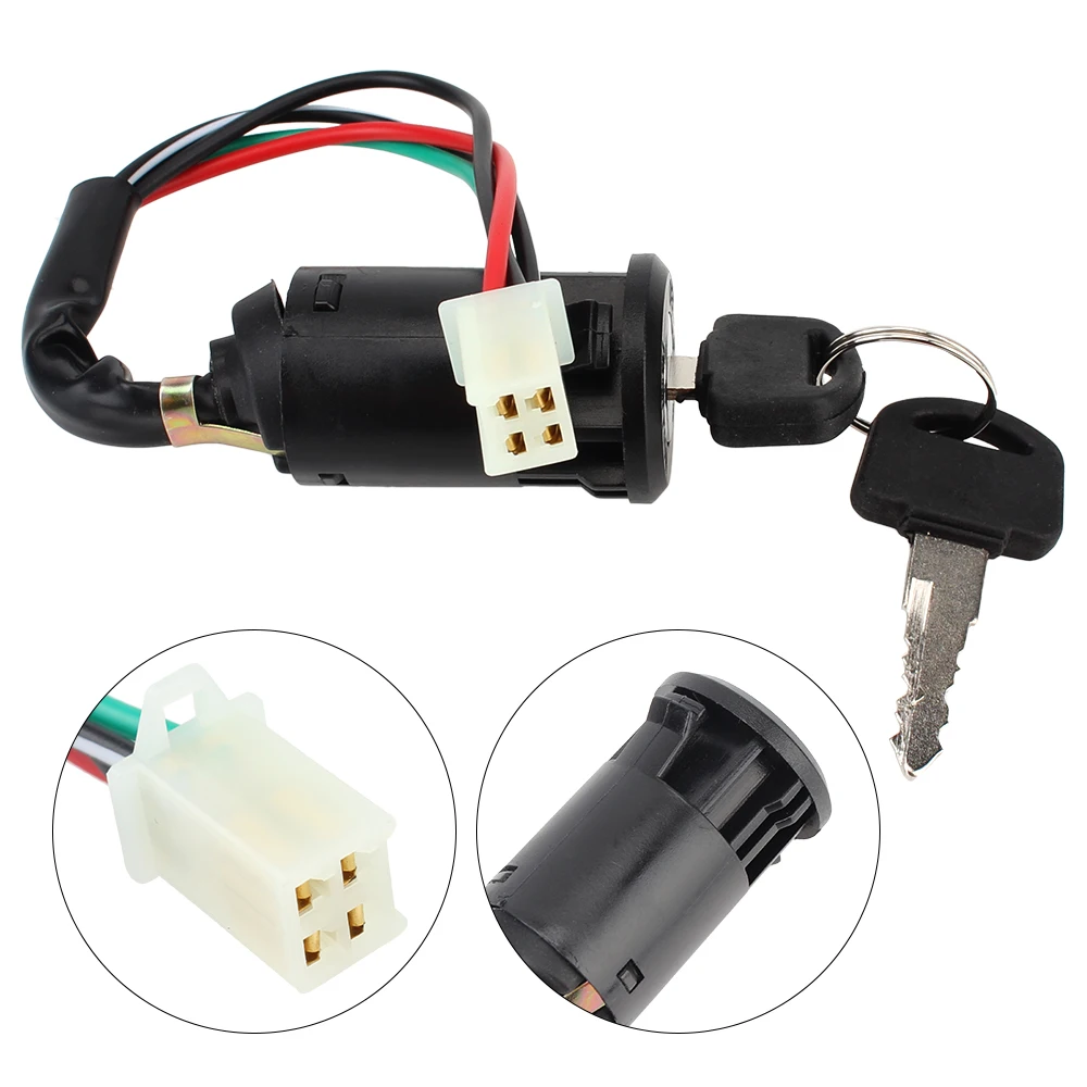 Start Switch Door Locks Universal 1pcs Ignition Switch Key 50cc-250cc Motorcycle With Wire ATV For Suzuki For Honda image 3