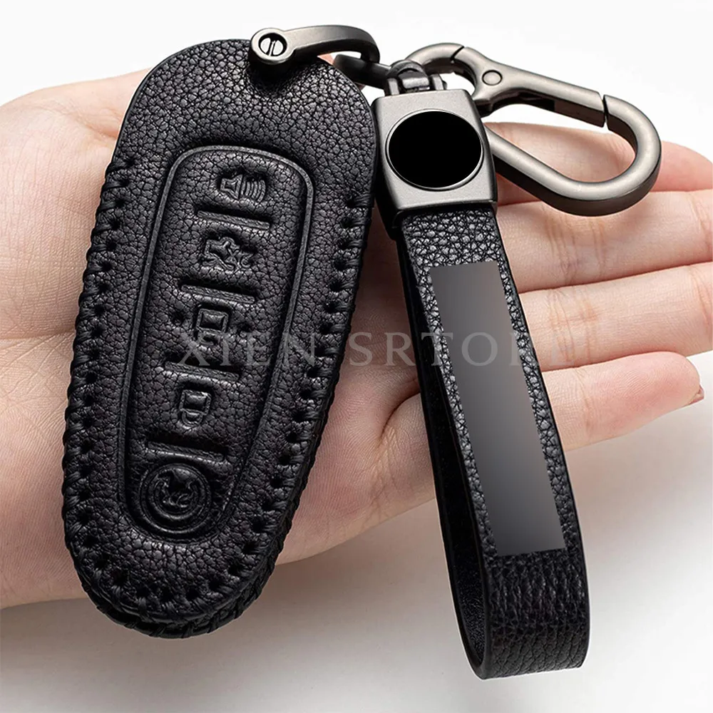 

For Lincoln MKX 2011 2012 2013 2014 2015 Leather Car Remote Smart Shell Case Key Fob Cover Holder Protector Accessories