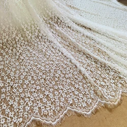 1Piece=1.5x3 meters French Lace Hollowed-out Plum Blossom Eyelash Lace Fabric DIY Clothing Pajamas Underwear Accessories