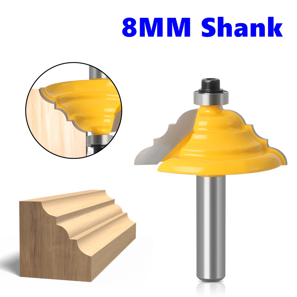 1pc 8mm shanktable borda roteador bit-francês barroco linha faca cortador de madeira tenon cortador para ferramentas de madeira