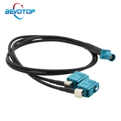 Car GPS Antenna Splitter Cable for BMW Benz Android Screen Car Audio Fakra Z 1x Male to 2x Female Right Angle Y Type RG174 Cable