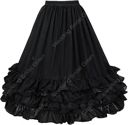 Gonna da donna Lolita A-Line sottoveste sottogonna arricciata elastico in vita crinolina gonna Slip 2023