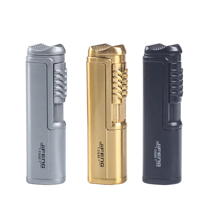 Windproof Gas Jet Lighter Butane Turbo Torch Lighter For Cigar Cigarette Fire Lighter Inflated Gadget 2 in 1For Man