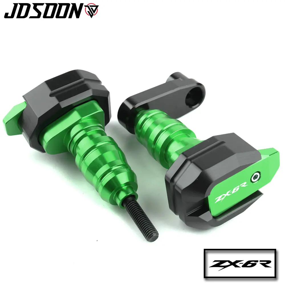 Para kawasaki zx6r zx 636 6r quadro slider almofada acidente guarda motor caindo proteção 2005 2006 2007 2008 carenagem protetor do motor