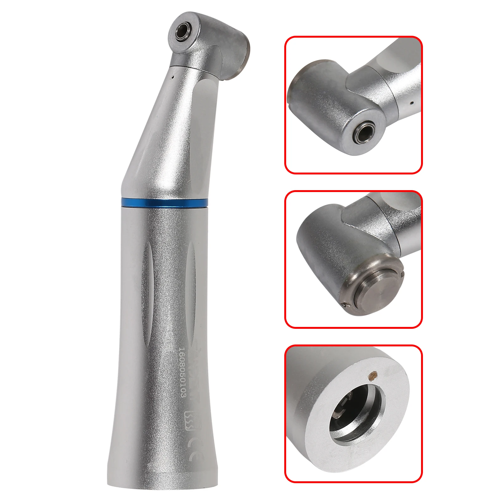 2 Type Dental Low Speed Contra Angle Handpiece LED E-generator/NO LED Push Button Type Inner water spray for 2.35 burs