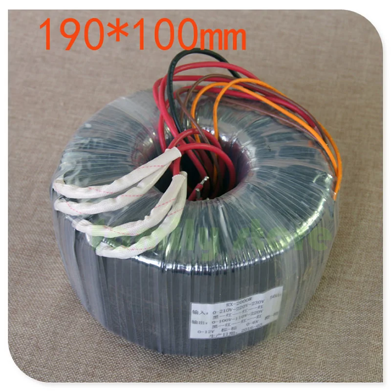 qining 2000W toroidal transformer, HIFI amplifier isolation transformer, output: 0-100V-110V-220V current 9A, 12V 0.5A, 6V 0.5A