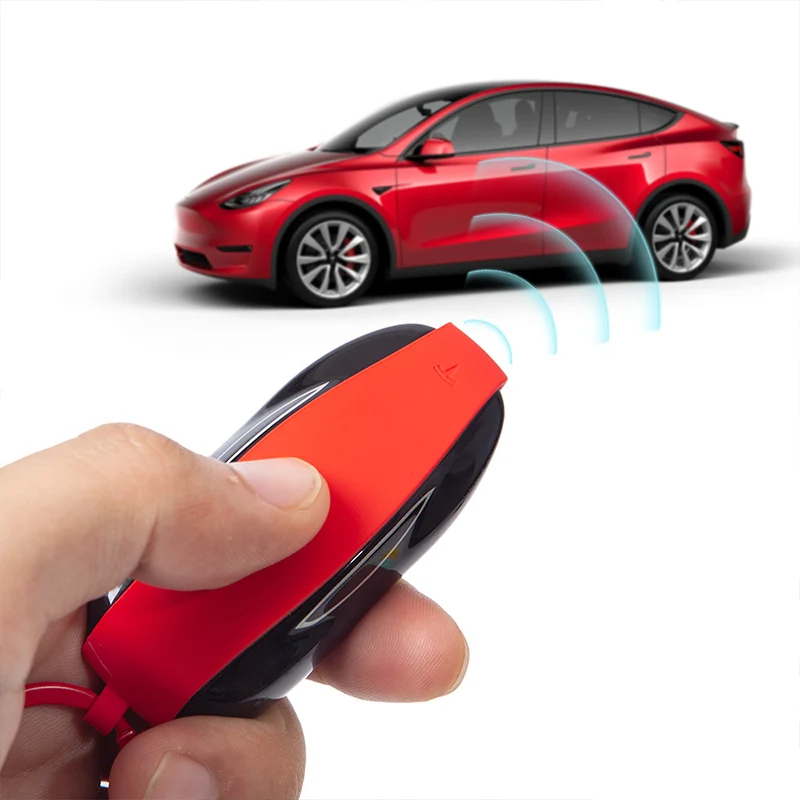 1PCS Silicone Rubber Car Key Protection Key Fob Protector Cover Case For Tesla Model 3 Y S X Remote Keyless 7 Color