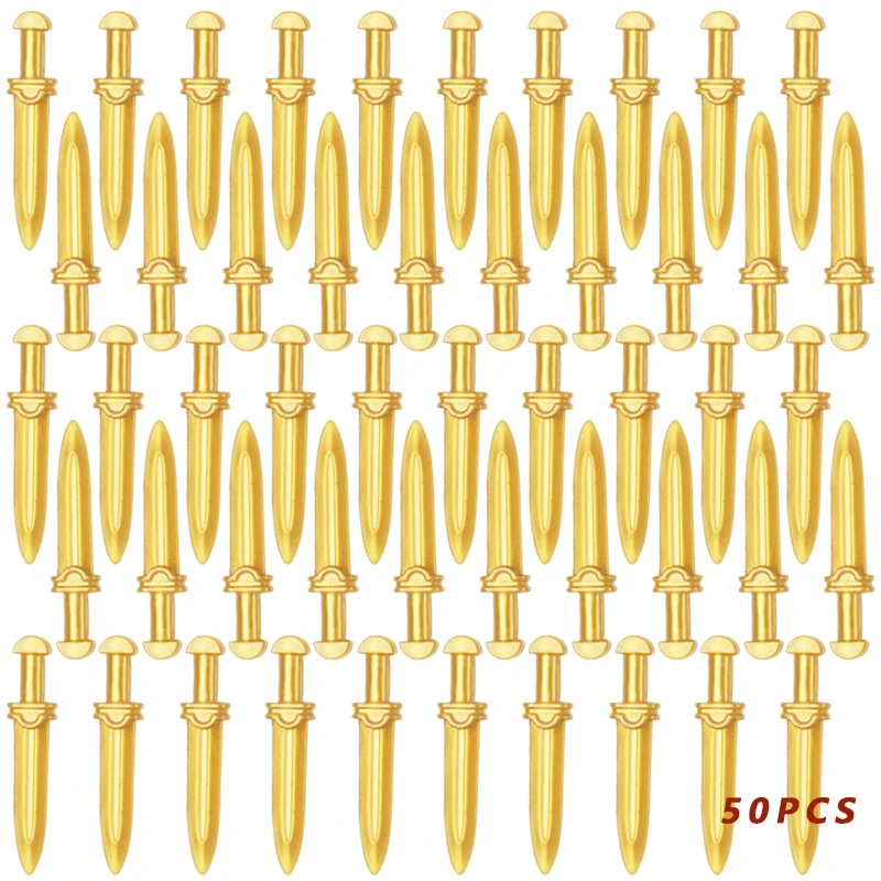 50PCS mediaeval times weapons for 4cm mini dolls military figures MOC building blocks brick toys for children