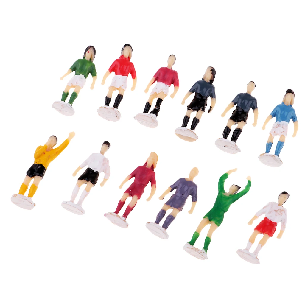 Figura de deportista en miniatura, diseño de paisaje HO OO, 12 Uds., 1/87