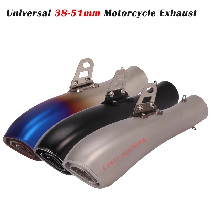 Universal Motorcycle FIRE TORCH Exhaust Escape Left & Right For V3 S1000R CBR250 Z250 Z1000 R6 R1 Modify 60mm Muffler DB Killer