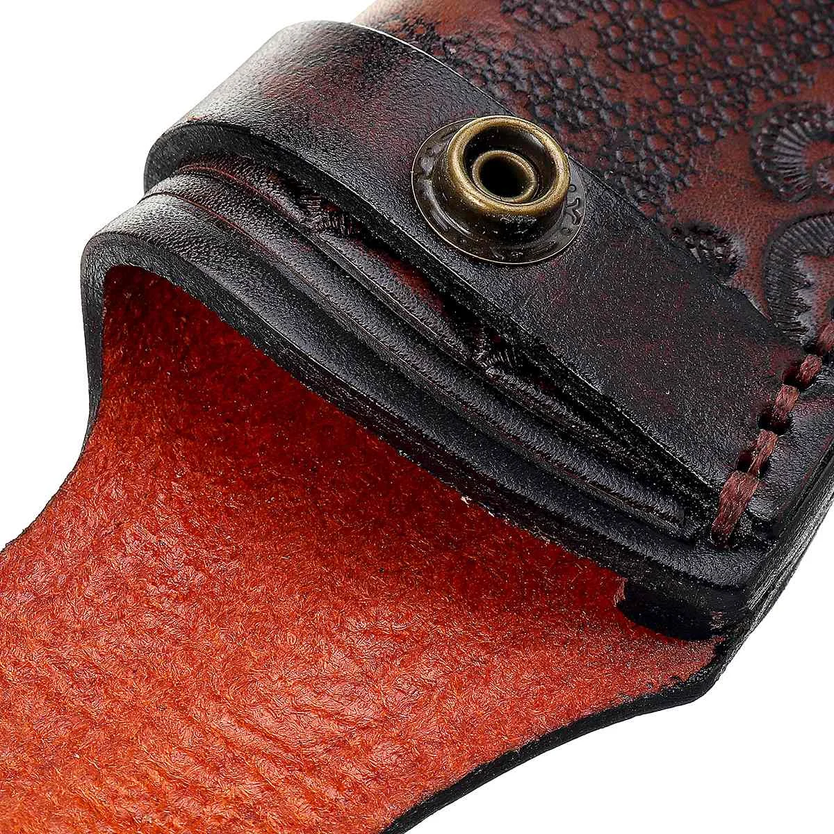 Faca artesanal de couro, bainha de cinto, fivela de bolso, cosplay, kit de decoração de traje, acessórios de ferramenta de faca dobrável