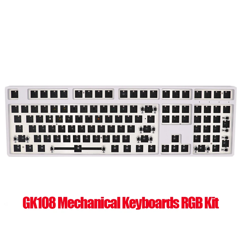 GK108 key Mechanical Keyboard kit 100% Hot Swappable Programmable Wired Bluetooth Replaceable Space Mechanical keyboard DIY kit