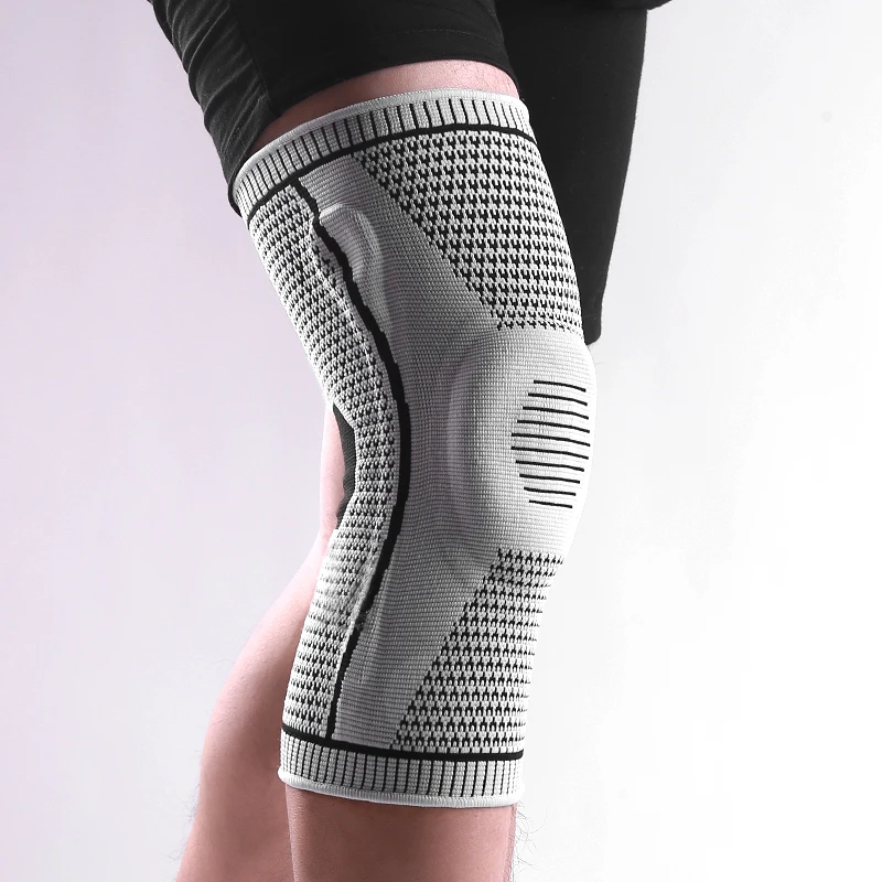 Sports Knee Pads Meniscus Patella Supports Silicone Kneecaps Men Compression Knee Sleeve For Gym Fitness Running Protection