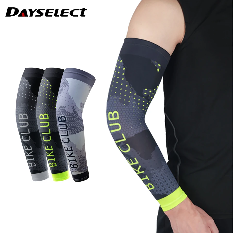 1Pcs Cycling Running Volleyball Warm Sunscreen Bands Elbow Pad Armguards Cycling Quick Dry UV Protection Basketball Arm Sleeves