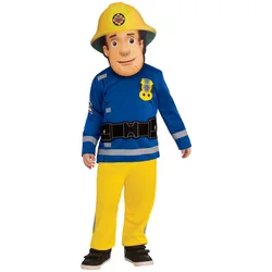 Bombeiro Sam Small Rescue Cosplay para crianças, Cute TV Cartoon, Vestir fantasia para desempenho, roupa de Halloween, 3 peças