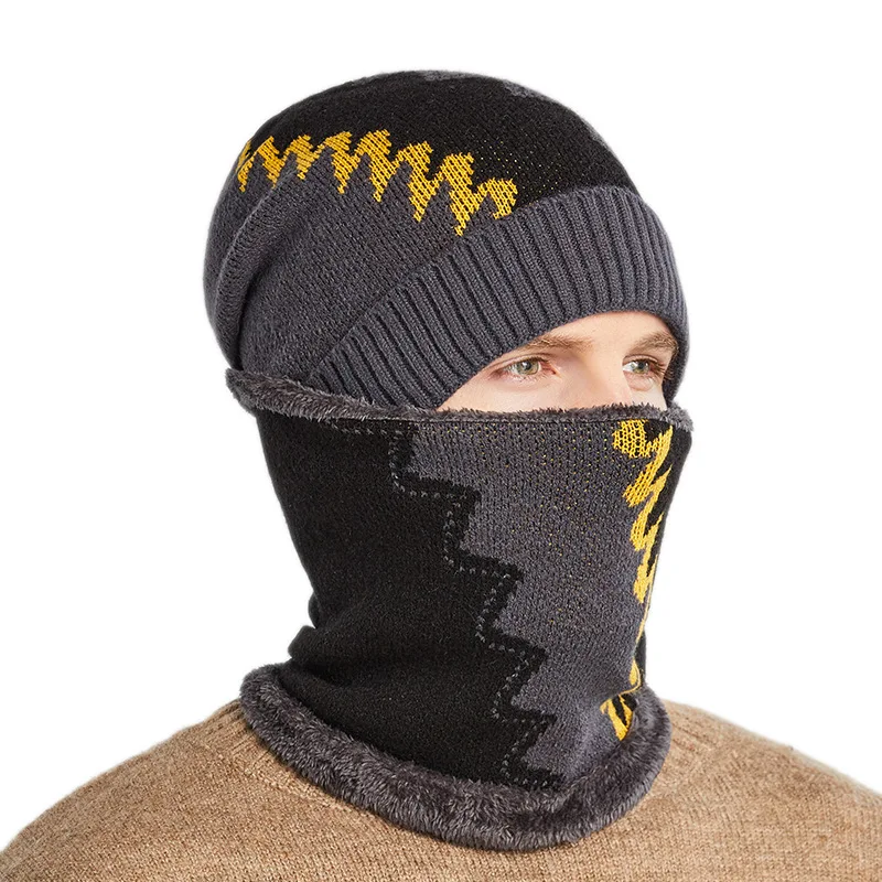 Chapéus de malha de inverno de outono para homens beanies chapéu moda masculina quente ao ar livre ciclismo bonnet bonés meninos cachecol chapéus