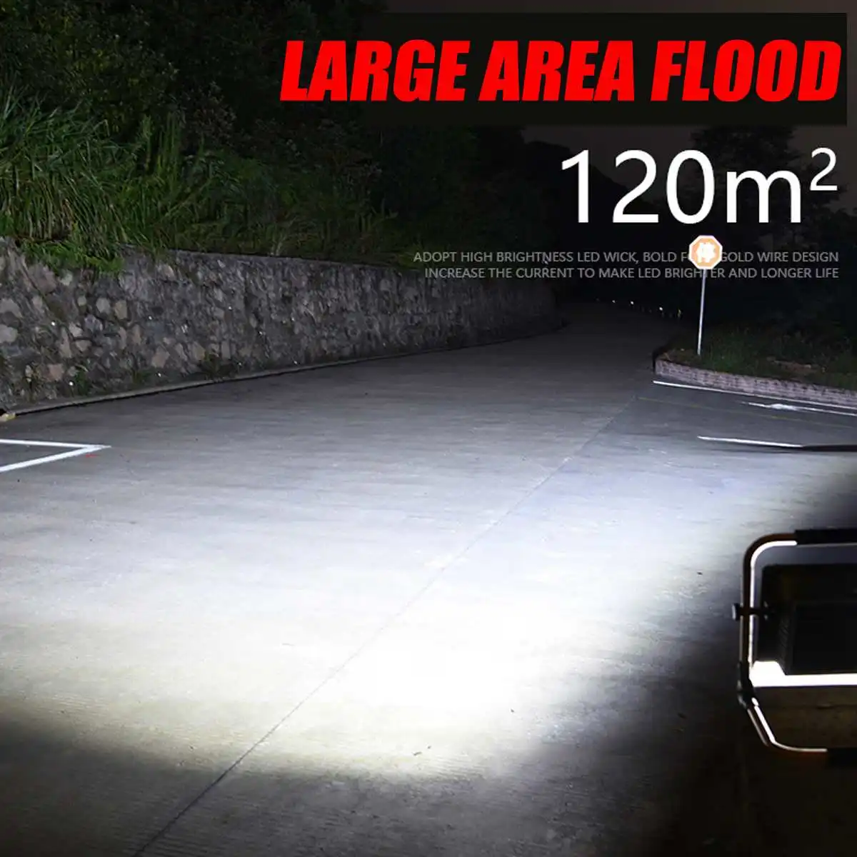 Flood Light 150W Portable Spotlight Floodlight Outdoor LED Reflector Bouwlamp Construction Lamp Rechargeable 6PCS 18650 Battery