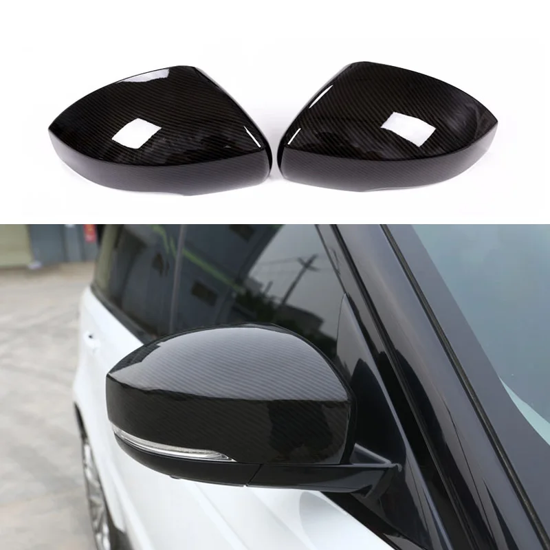 2Pcs Car Extetior Side Rearview Rear View Mirror Cover Trim for Land Rover Discovery 4 5 L462 Range Rover Vogue L405 Sport L494