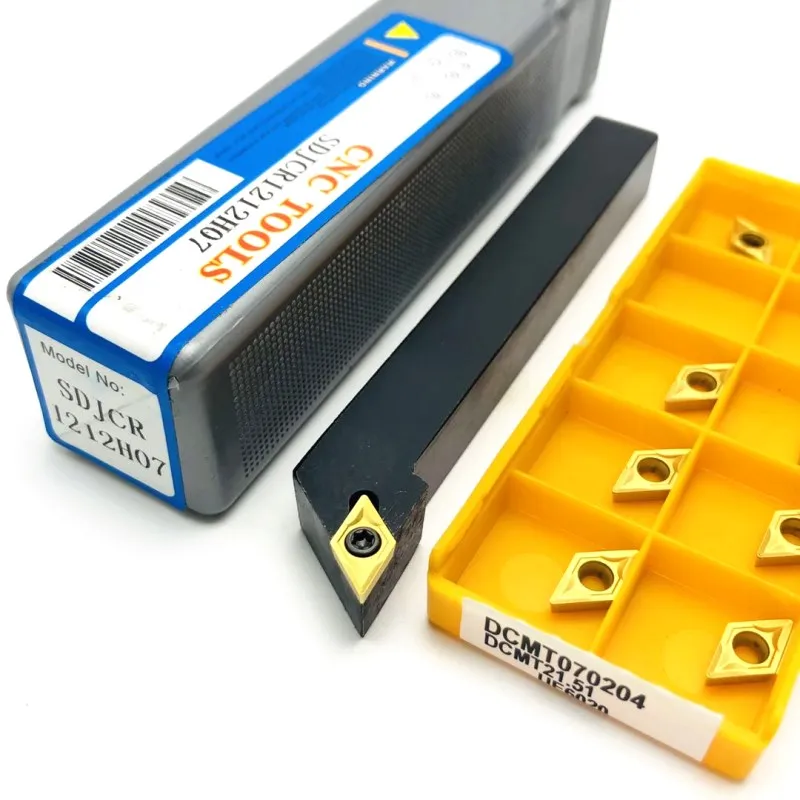 DCMT070204 VP15TF UE6020 US735 inserto in metallo duro + 1PC SDJCR1010H07 SDJCR1212H07 SDJCR1616H07 di tornitura CNC strumento di taglio strumento di supporto