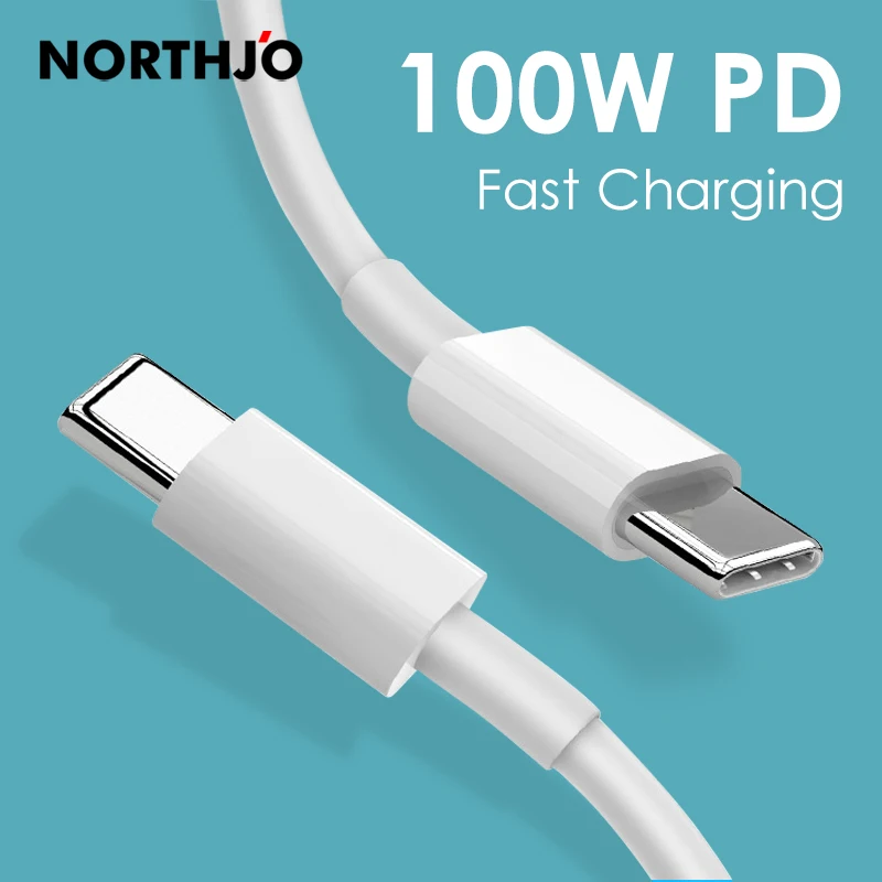 100w 5A USB type C Charger Cable PD Fast Charging Data Line for Laptop MacBook Air iPhone 15 Pro Max IPad Xiaomi Huawei Samsung