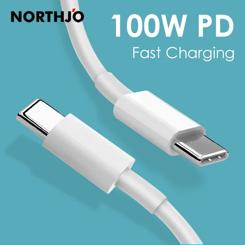 Cable cargador USB tipo C de 100w 5A PD línea de datos de carga rápida para ordenador portátil MacBook Air iPhone 15 Pro Max IPad Xiaomi Huawei Samsung