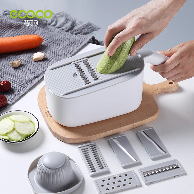 ECOCO Multifunctional Vegetable Kitchen Tool Slicer Manual Vegetable Cutter Professional Grater With Adjustable Blades